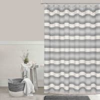 Blue yellow gray shower on sale curtain