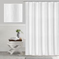 Crosby St. White Hex Jacquard Shower Curtain, 72"