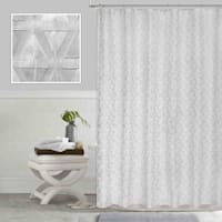 Laila Ali Grey Tribeca Triangle Jacquard Shower Curtain, 72"