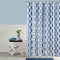 Blue & Grey Morocco Mirage Shower Curtain, 72"