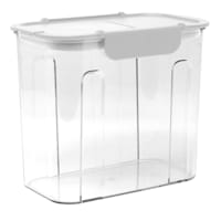 White Airtight Food Container with Flip-Top Lid, 57oz