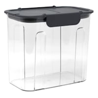 Airtight Food Storage Container with Charcoal Flip-Top Lid, 57oz