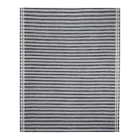 (B831) Found & Fable Goa Leni Black & Grey Area Rug, 7x9