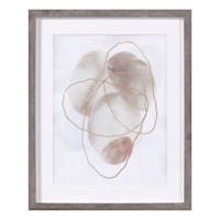 Crosby St. Glass Framed Neutral Circles Wall Art, 17x20