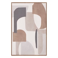 Framed Neutral Abstract Canvas Wall Art, 20x30