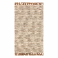 (B821) Crosby St. Moore Natural Herringbone Accent Rug, 3x5