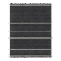 (B817) Hutton Black Flatweave Tassel Area Rug, 8x10
