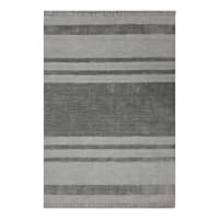 (A483) Laila Ali Albion Grey Striped Woven Area Rug, 5x7