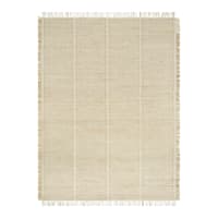 (D583) Honeybloom Mason Natural Fringe Area Rug, 5x7