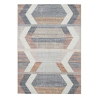 (B827) Arrow Multicolor Washable Area Rug, 5x7