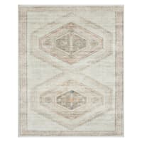 (B830) Pink Multicolor Tribal Washable Area Rug, 8x10