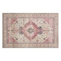 Khloe Dark Pink & Ivory Accent Rug, 4x6