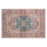 Khloe Rust & Blue Accent Rug, 4x6