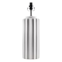 Matte Grey Scalloped Table Lamp, 19.8"