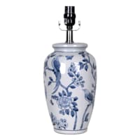 Providence Blue & White Chinoiserie Small Lamp Base, 15.5"