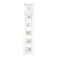 White Collage Ladder Picture Frame, 12x63