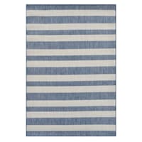 Terrace Navy & White Striped Accent Rug, 24x43