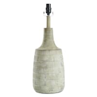 Honeybloom Distressed Tan & White Medium Table Lamp Base, 22"