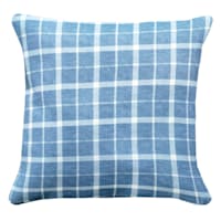 Ty Pennington Light Blue Windowpane Throw Pillow, 18"