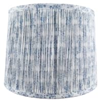 Grace Mitchell Pleated Blue & White Taper Medium Table Lamp Shade, 14x14x10