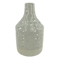 Honeybloom White & Blue Speckled Vase, 8"