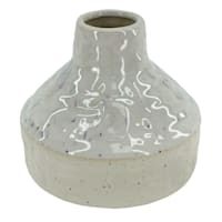 Honeybloom White and Blue Speckeled Vase, 4"