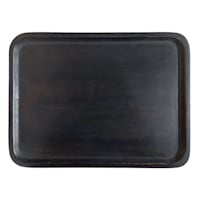 Black Wooden Decorative Tray, Medium