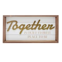 Honeybloom Together Is Our Favorite Wooden Block Sign, 12x6