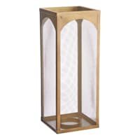 Honeybloom Metal Lantern with Brass Finish, 20"