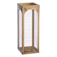 Honeybloom Metal Lantern with Brass Finish, 15"