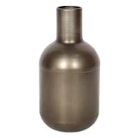 Honeybloom Metal Vase with Brass Finish, 12"