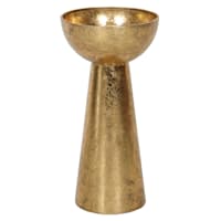 Gold Metal Candle Holder, 9"