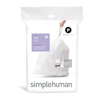 SimpleHuman 20-Pack Custom Fit Trash Can Liners, Code P