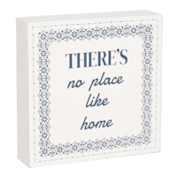 Honeybloom No Place Like Home Block Sign, 6"