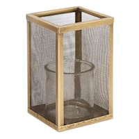 Honeybloom Metal Mesh Pillar Candle Holder, 8"