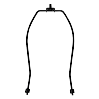 Black Detachable Lamp Harp, 8"