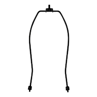 Black Detachable Lamp Harp, 10"