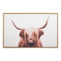 Ty Pennington Framed Highland Cow Canvas Wall Art, 30x19