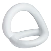 Crosby St. 1-Piece White Resin Bookend, 4"