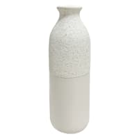 Honeybloom White Ceramic Vase, 8"