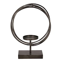 Crosby St. Brown Circle Pillar Candle Holder, 13"