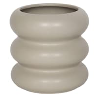 Crosby St. Grey Ribbed Ceramic Vase, 5"