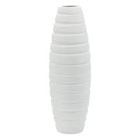 Crosby St. White Faux Wood Vase, 12"