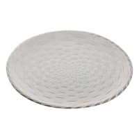 Honeybloom White Woven Decorative Platter, 16"