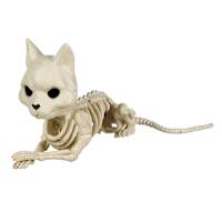 Cute Halloween Cat Skeleton, 6.5"