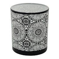 Glass Candle Holder, 4"