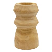 Honeybloom Natural Wooden Vase Decor, 10"