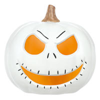 Nightmare Before Christmas Large Pre-Lit Jack Skellington Halloween Pumpkin, 16"