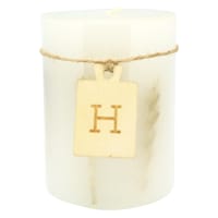 Honeybloom Wheat Embedded Unscented Pillar Candle, 3x4