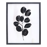 Found & Fable Framed Black Stem Botanical Canvas Wall Art, 17.5x21.5